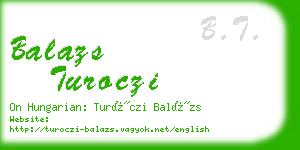 balazs turoczi business card